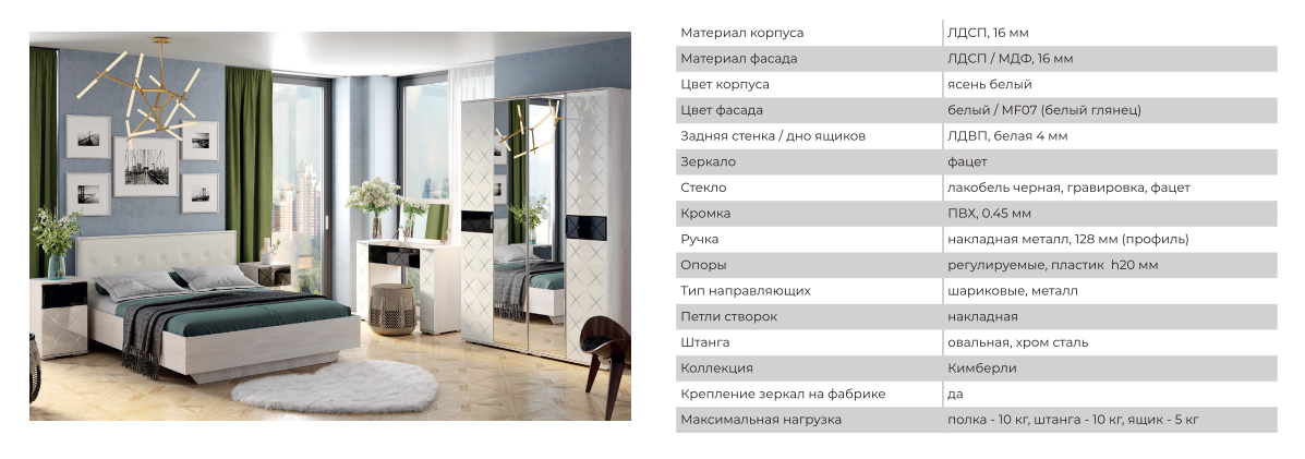 Кимберли Спальня 12 Best Мебель Камышин