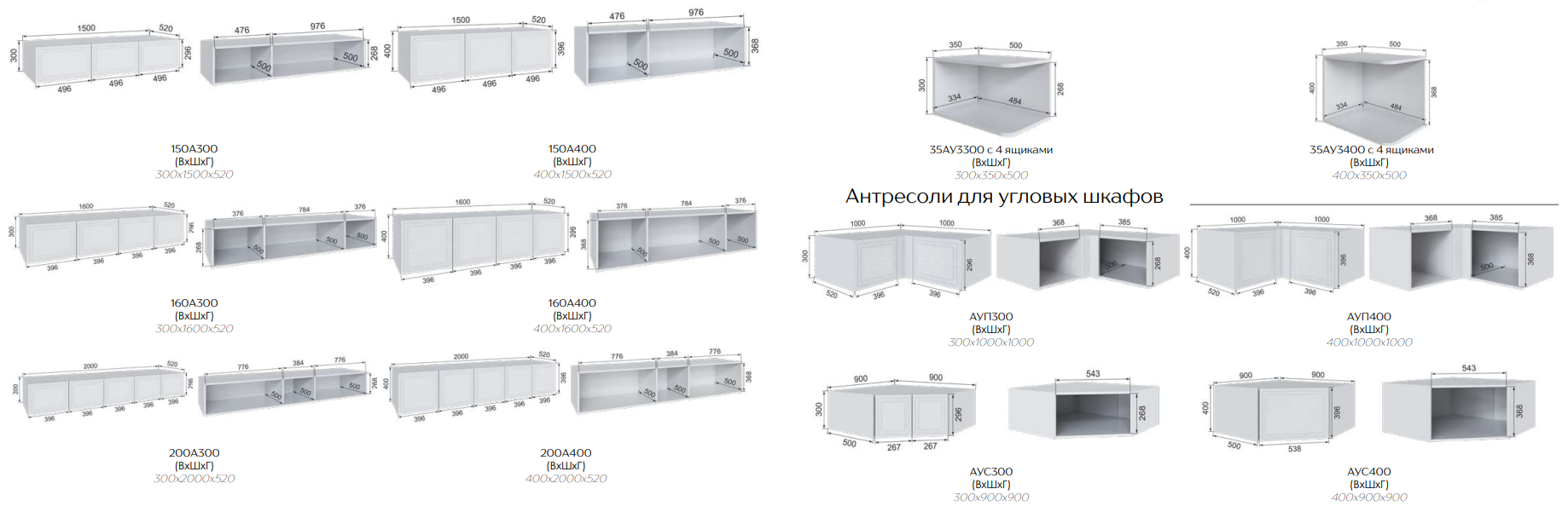 Бруклин Шкафы Модули 12 Микон Best Мебель Камышин