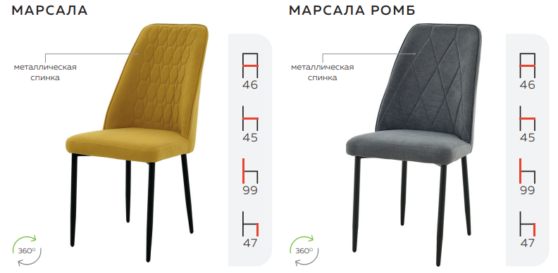 Марсала Ромб Стул 1 Аврора Best Мебель Камышин